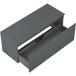 MEXEN/S - Rivel koupelnová skříňka pod umyvadlo 120 cm s deskou, 1 šuplík, reliéf , grafit mat 91A20-12047-1-BFC66