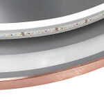 Tutumi - Zrcadlo LED 90cm měď kartáčovaná HOM-05494