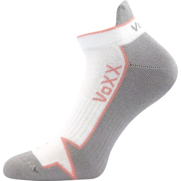 VOXX Ponožky bavlněné sportovní LOCATOR A bílé s růžovou (3 páry) 35-38 118543