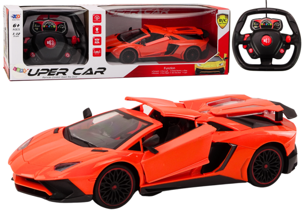 Mamido RC sportovní auto 1:12 s otevíracími dveřmi oranžové