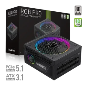 Gamemax RGB PRO 1300P / Napájecí zdroj / 1300W / 80 PLUS Platinum / Full Modular / RGB (RGB PRO 1300P)