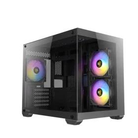 Antec CX600M ARGB černá / mATX / 2x USB-A 2.0 / 1x USB-C 3.0 / 3x 120mm ARGB / bez zdroje / průhledná bočnice (0-761345-10147-9)
