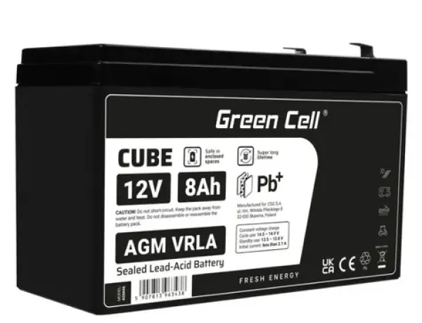Green Cell AGM baterie 12V 8Ah (AGM46)