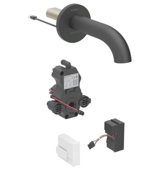 GEBERIT - Piave Elektronický umyvadlový ventil pod omítku, síťové napájení, easy to clean, matná černá 116.281.14.1