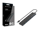 Conceptronic USB hub 7 portů černá / USB hub / 7x USB-A 3.2 Gen1 / 5 Gbit/s / Napájecí adaptér (HUBBIES19BP)