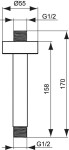 IDEAL STANDARD - Idealrain Pro Sprchové rameno 15 cm, chrom B9446AA