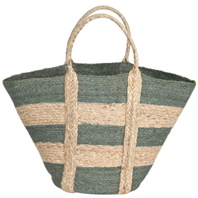 Garden Trading Jutová taška Market Rosemary Stripe, zelená barva, textil