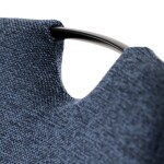 Židle jídelní, taštičkové pružiny v sedáku, modrá látka, černý kov