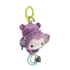 FISHER-PRICE Závěsná plyšová opička se zvuky fialová