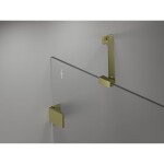 MEXEN/S - Lunar-F sprchový kout skládací dveře pravá 95 x 70, transparent, zlato kartáčovaná 836-095-070-55-00-P