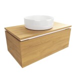 Koupelnová skříňka s krycí deskou SAT Feel 80x30x46 cm medový dub mat SATFEEL80DMD SATFEEL80DMD