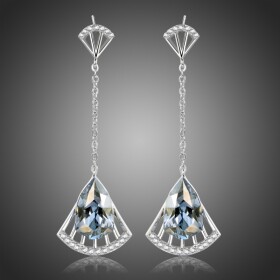 Náušnice Swarovski Elements Luziana, Modrá
