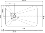 MEXEN/S - Hugo sprchová vanička SMC 180x90, černá, krytka černá 42709018-B