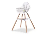 Childhome Evolu 2 Natural - White / Židlička 2v1 / od 6 měsíců do 6 let (CHEVOCHNW)