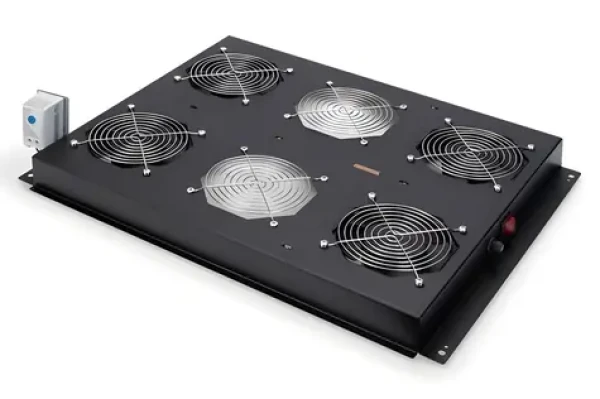 DIGITUS 19" černá / Větrací jednotka / 4 ventilátory / termostat / pro Unique Server (DN-19 FAN-4-SRV-B)