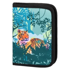 BAAGL Školní penál klasik dvě chlopně Tygr / 19.5x12.5x5.5 cm (A-30728)