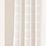 Měkká krémová záclona Maura se závěsem na kolečkách 140 x 260 cm