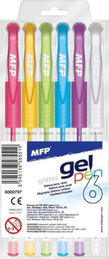Gelové pero GLITTER - set 6 ks