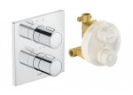 DURAVIT - Termostatická baterie pod omítku, pro 2 spotřebiče, s tělesem, chrom TH4200007010