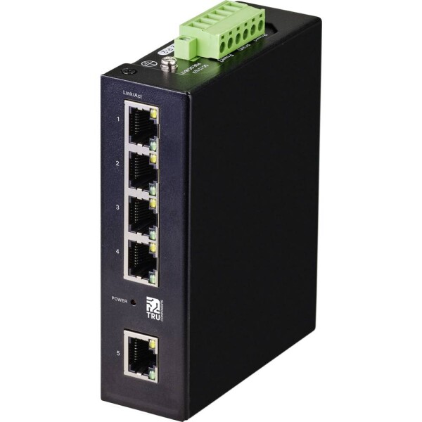 TRU COMPONENTS TC-9744168 průmyslový ethernetový switch 1 + 4 porty 10 / 100 / 1000 MBit/s