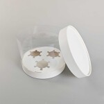 Cake star Plastový kulatý box na cupcakes nebo Bento dort bílý 1 patro (na 3ks)