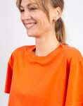 Tričko Organic Basics True Heavy Boxy Tee Tangerine