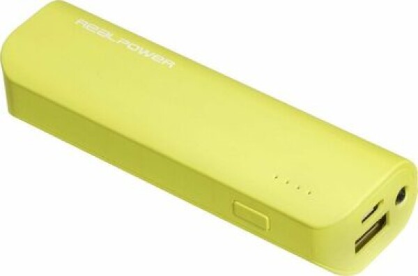 RealPower PB-2600 zelená / Powerbanka 2600 mAh / LED / USB / 5V / 1A (4040895623638)