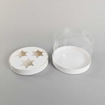 Cake star Plastový kulatý box na cupcakes nebo Bento dort bílý 1 patro (na 3ks)