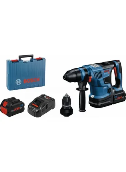 BOSCH GBH 18V-34 CF Professional / Aku vrtací kladivo / 18V / 500 ot-min / 2900 úderů-min / 5.8J / SDS Plus / 2x8.0 Ah (0611914002)