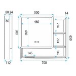 REA - Zrcadlová skříňka s LED osvětlením M1016-70 70x65 REA-M0101