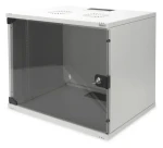 Digitus DN-19 09-US-1 šedá / Nástěnná skříň / 19" / 9U / 460x540x400 mm / skleněné dveře (DN-19 09-U-S-1)