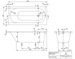 VILLEROY & BOCH - Oberon Vana 160x75 cm, Quaryl, alpská bílá UBQ160OBE2V-01