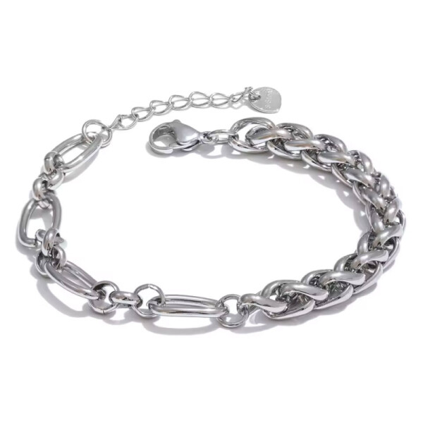 Dámský náramek z chirurgické oceli Elodie, Stříbrná 18 cm + 3 cm (prodloužení)