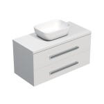 Koupelnová skříňka s krycí deskou SAT Cube Way 100x53x46 cm bílá lesk CUBE461003BISAT45 CUBE461003BISAT45
