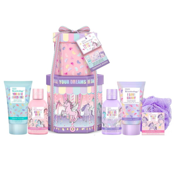 Baylis & Harding Dárkové balení tělové kosmetiky Unicorn, fialová barva, plast, papír