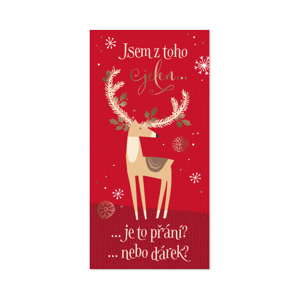 Vánoční obálka na peníze - Jsem z toho jelen - Albi