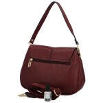 Trendy dámská koženková kabelka na rameno Coveri Graysona, vínová