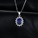 Stříbrná souprava šperků Swarovski Elements Kate, stříbro 925/1000, Modrá 40 cm + 5 cm (prodloužení)