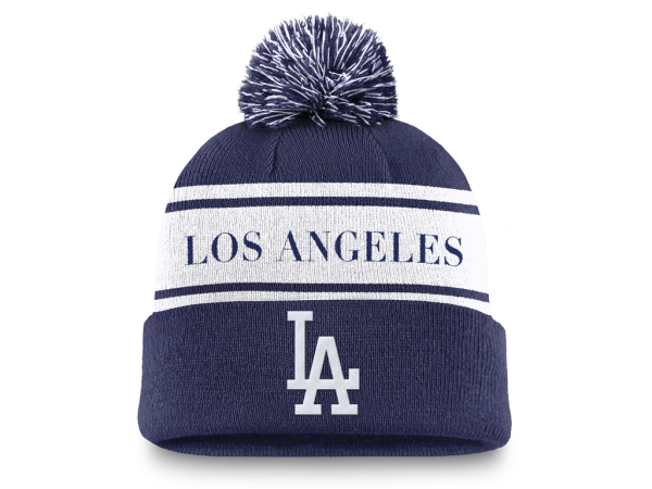 Nike Pánská zimní čepice Los Angeles Dodgers MLB Peak Standard Cuff Pom Beanie