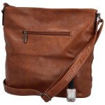 Trendy dámská koženková crossbody kabelka Tomila, hnědá