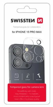 SWISSTEN Ochranné sklo čoček fotoaparátu pro Apple iPhone 15 Pro Max (94500111)