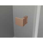 MEXEN/S - Lunar-F sprchový kout skládací dveře pravá 95 x 90, transparent, měď kartáčovaná 836-095-090-65-00-P