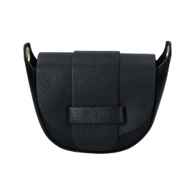 Trendy dámská kožená crossbody kabelka Menta, černá