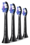 Philips Sonicare Sensitive HX6054/88 černá / Náhradní hlavice / 4 ks / extra měkké štětiny / Click-on (HX6054/88)