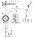 HANSGROHE - Crometta Sprchový set E 240, s baterií Logis pod omítku, chrom 27957000