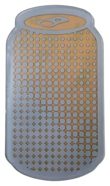 Caimi Brevetti samolepka na odpadkový koš KOV / Samolepka na tříděný odpad / 6 x 10,5 cm