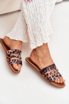 Ploché Dámské Pantofle Se Zlatým Detalem Leopard Noroti 37