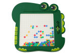 Mamido Edukativní magnetická tabule Dino puzzle zelená s korálky