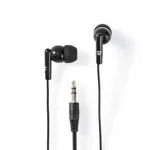 Nedis HPWD1000BK černá / sluchátka s mikrofonem / 3.5mm jack / 1.2m / ovládání hlasitosti (HPWD1000BK)