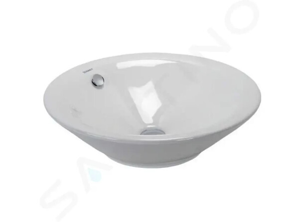 DURAVIT - Starck 1 Umyvadlová mísa, průměr 330 mm, s přepadem, WonderGliss, bílá 04083300001